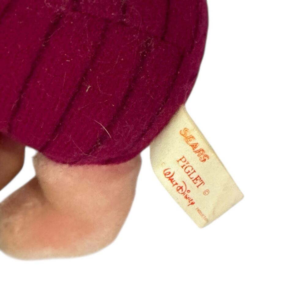 Vintage Sears Disney Piglet Walt Disney 6” Plush Stuffed Animal Winnie The Pooh - Picture 4 of 6